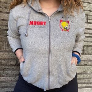 Vintage Tweety Bird Full Zip Fleece Hoodie Top